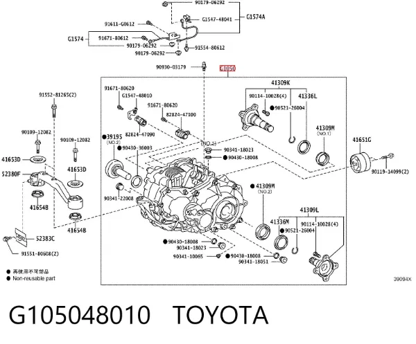 Most tylny kompletny G105048010 Toyota
