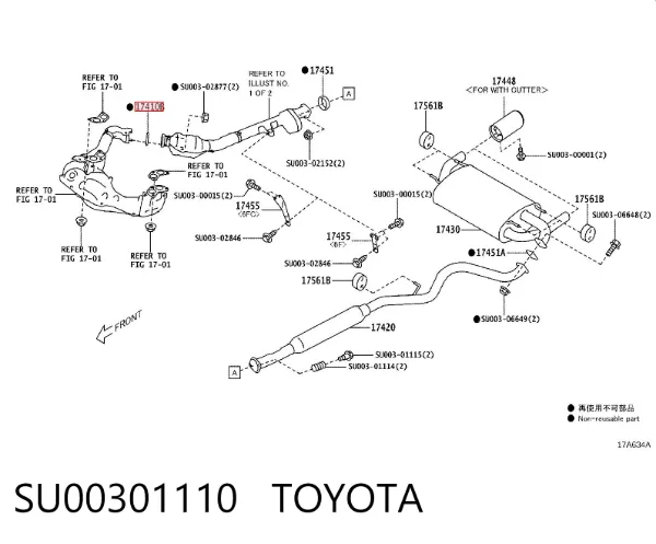Uszczelka rury odbiornika tłumika Subaru Forester IV