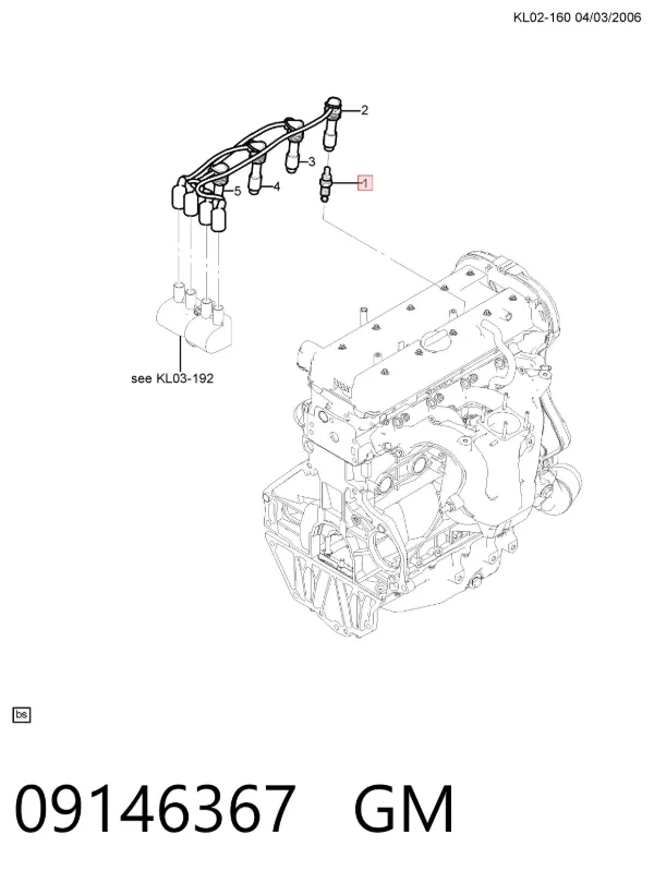 Świeca zapłonowa 09146367 General Motors