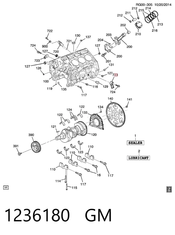 Czujnik stukowy (czujnik spalania stukowego) 1236180 General Motors