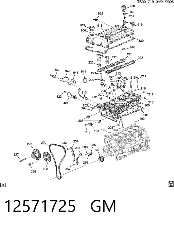 Łańcuch rozrządu Hummer H3 