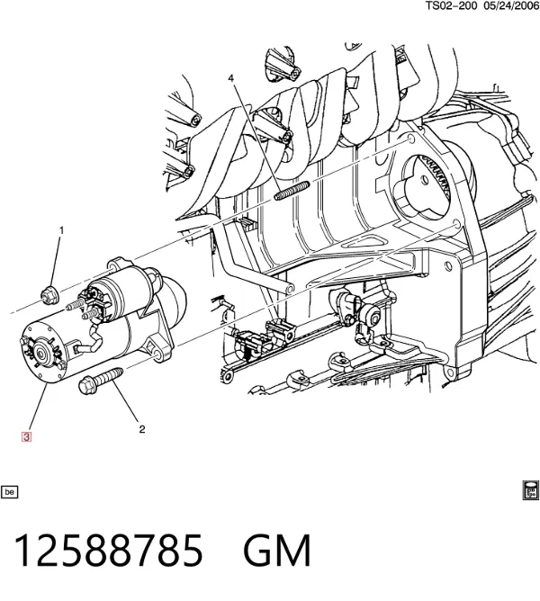 Rozrusznik 12588785 General Motors