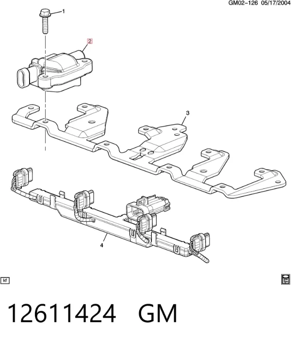 Cewka zapłonowa 12611424 General Motors