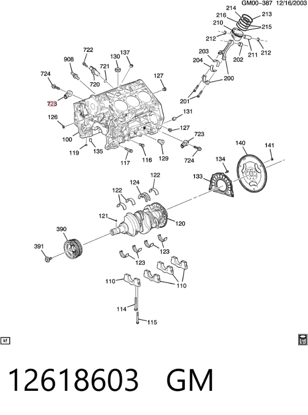 Czujnik stukowy (czujnik spalania stukowego) 12618603 General Motors