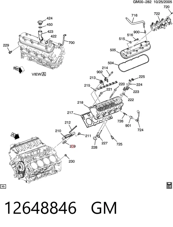 Kompensator hydrauliczny (popychacz hydrauliczny), popychacz zaworu 12648846 General Motors