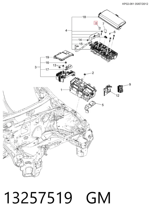 Bezpiecznik 13257519 General Motors