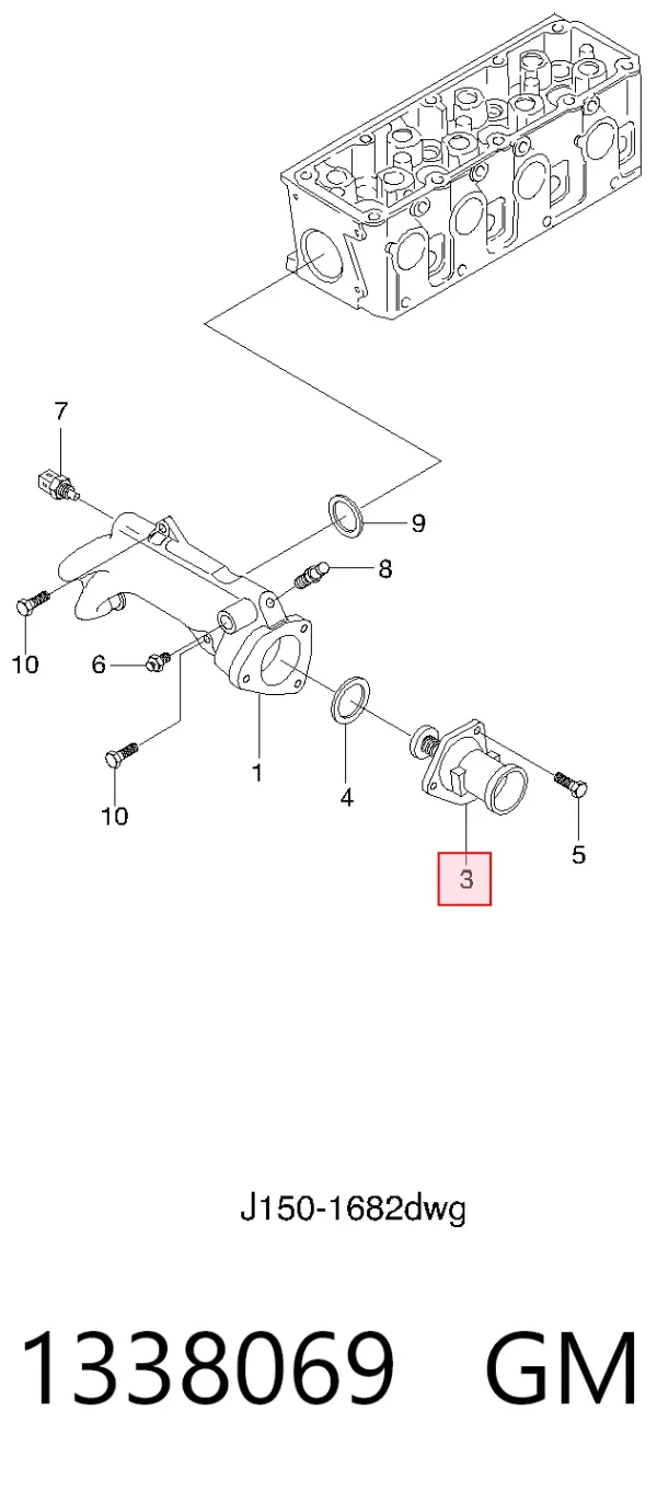 Termostat 1338069 General Motors