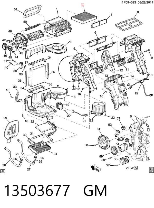 Filtr kabiny 13503677 General Motors