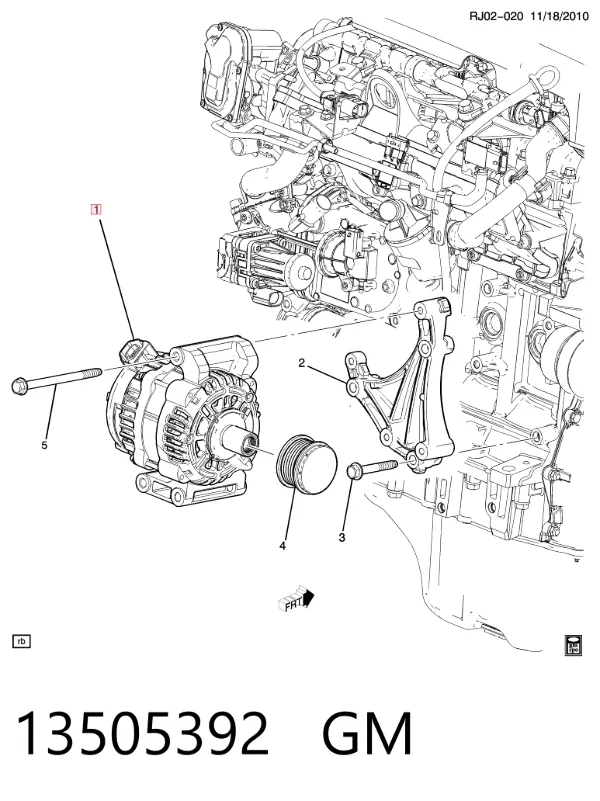 Alternator 13505392 General Motors