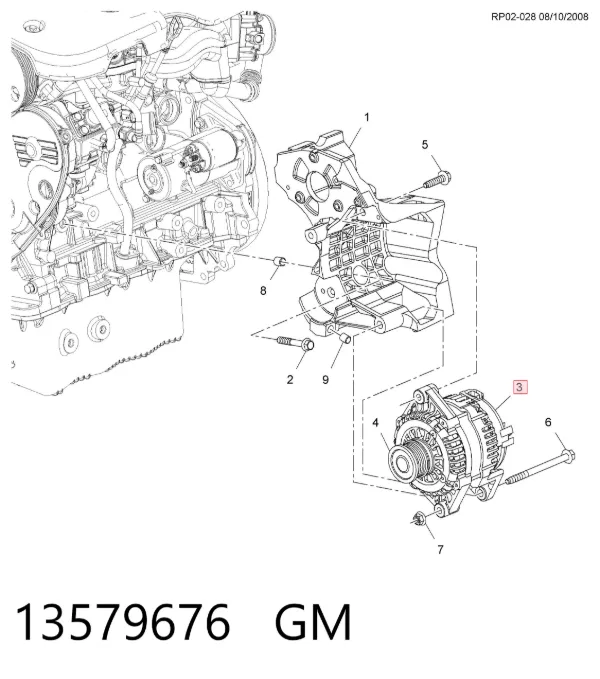 Alternator 13579676 General Motors