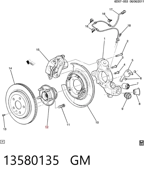 Piasta tylna 13580135 General Motors