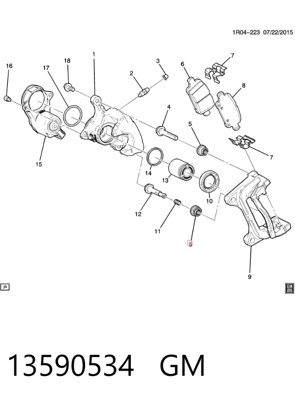 Zestaw naprawczy zacisku hamulcowego przedniego Ford Explorer U5