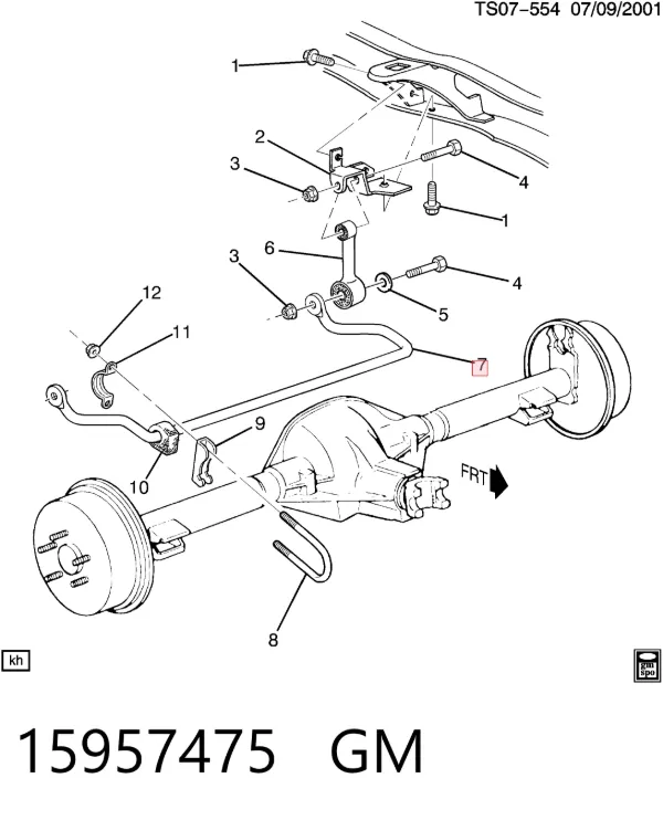 Stabilizator tylny Chevrolet Blazer S10