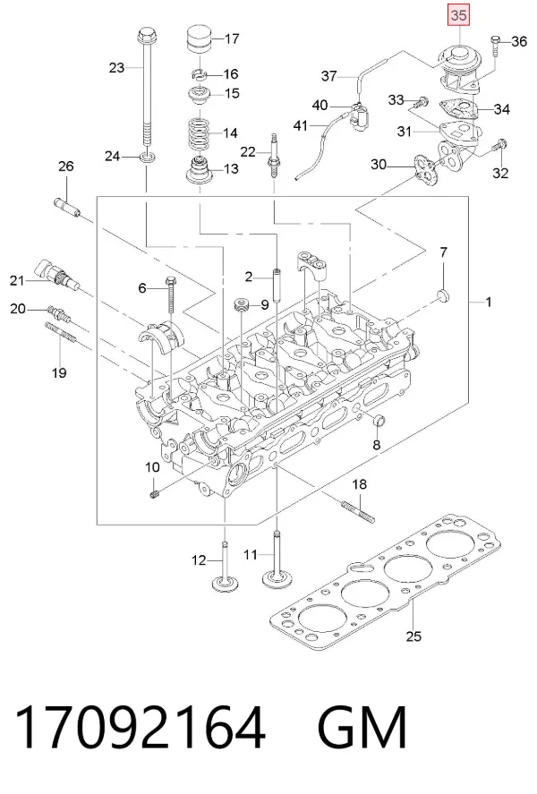 Zawór recyrkulacji spalin EGR 17092164 General Motors