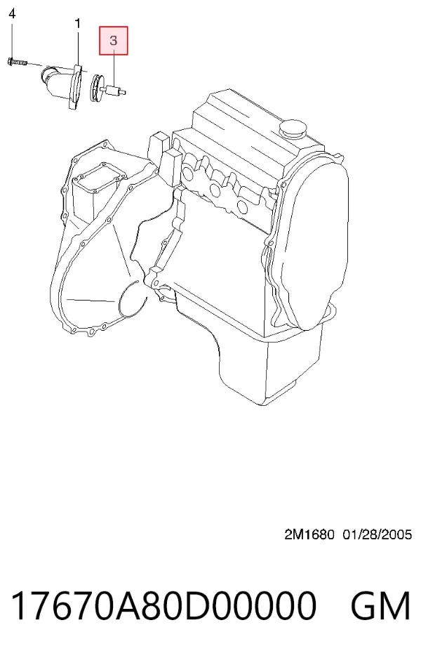 Termostat 17670A80D00000 General Motors