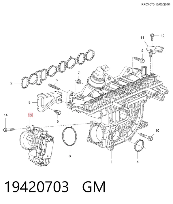 Przepustnica, komplet Opel Antara A