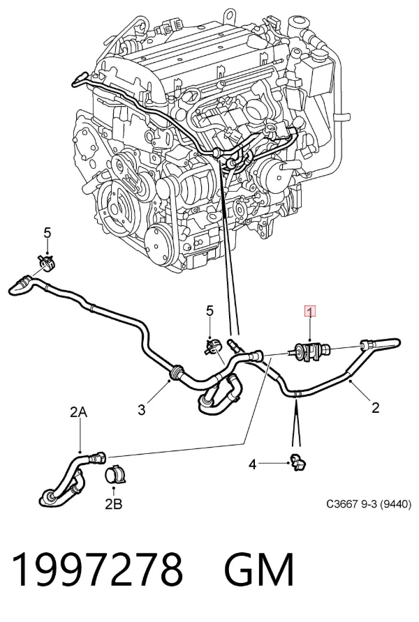 Zawór odpowietrzający zbiornika paliwa 1997278 General Motors