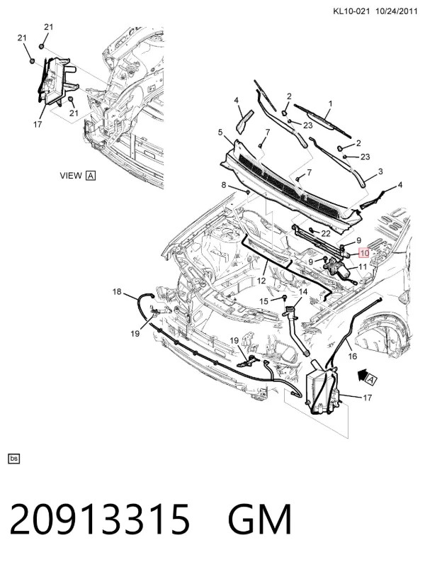 Mechanizm wycieraczek Chevrolet Captiva I
