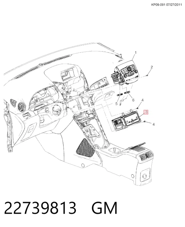 Radioodtwarzacz (radio AM/FM) 22739813 General Motors