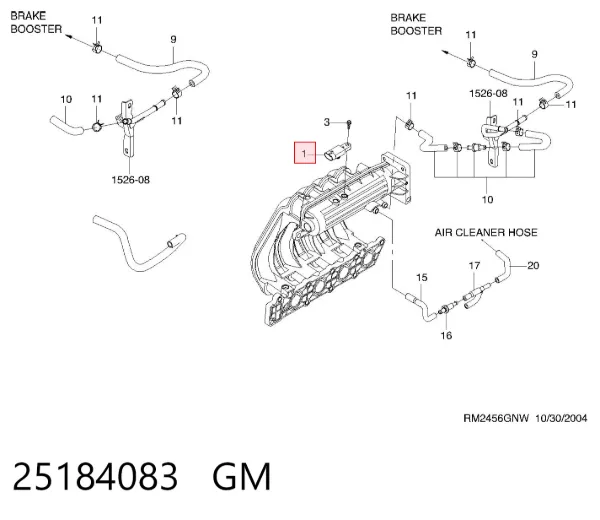 Czujnik ciśnienia w kolektorze ssącym, MAP 25184083 General Motors