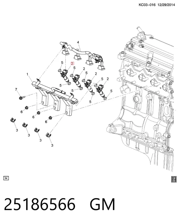 Wtryskiwacz paliwa 25186566 General Motors