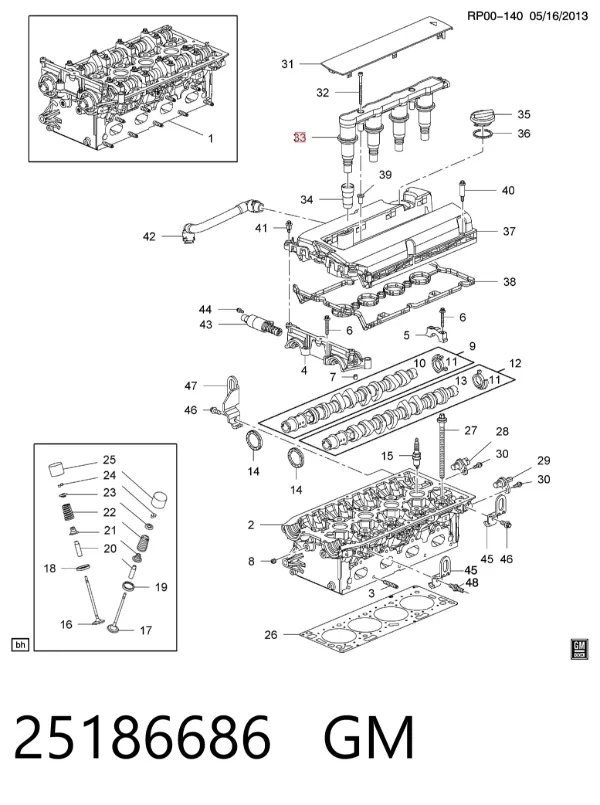 Cewka zapłonowa 25186686 General Motors