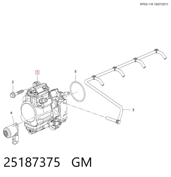 Pompa wtryskowa wysokiego ciśnienia Chevrolet Orlando J309