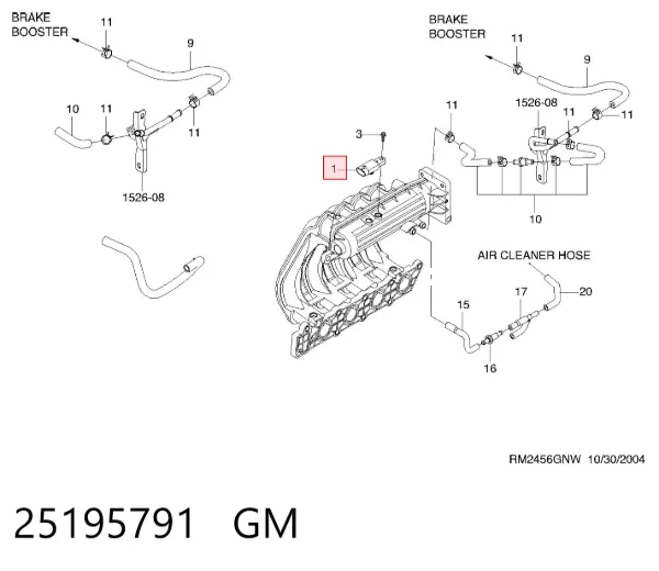 Czujnik ciśnienia w kolektorze ssącym, MAP 25195791 General Motors