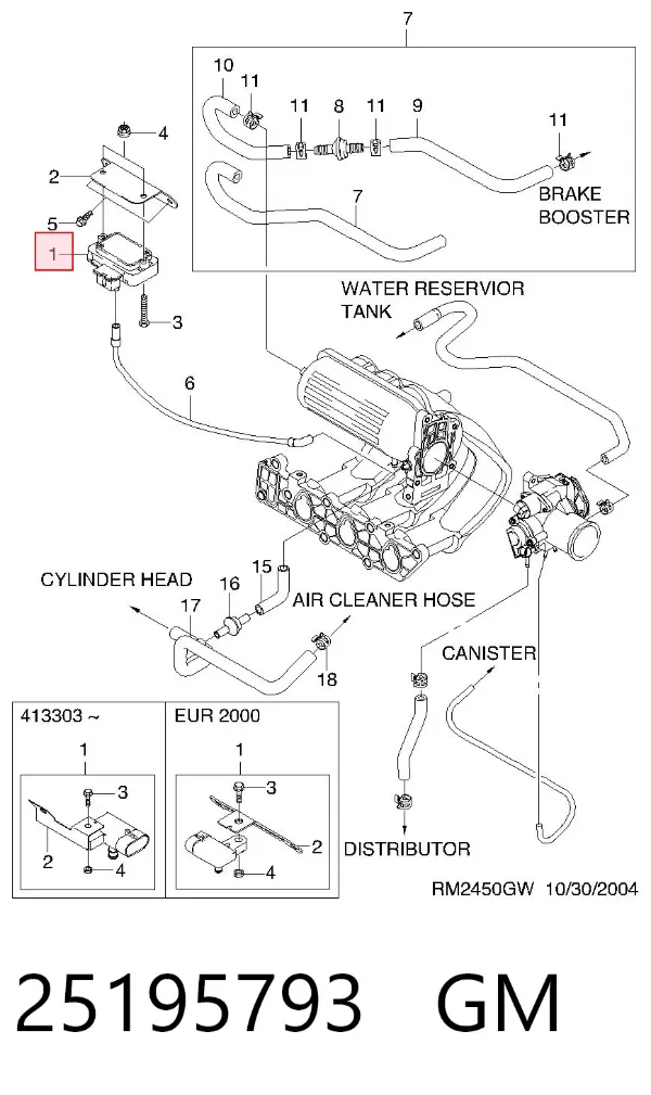 Czujnik ciśnienia w kolektorze ssącym, MAP 25195793 General Motors