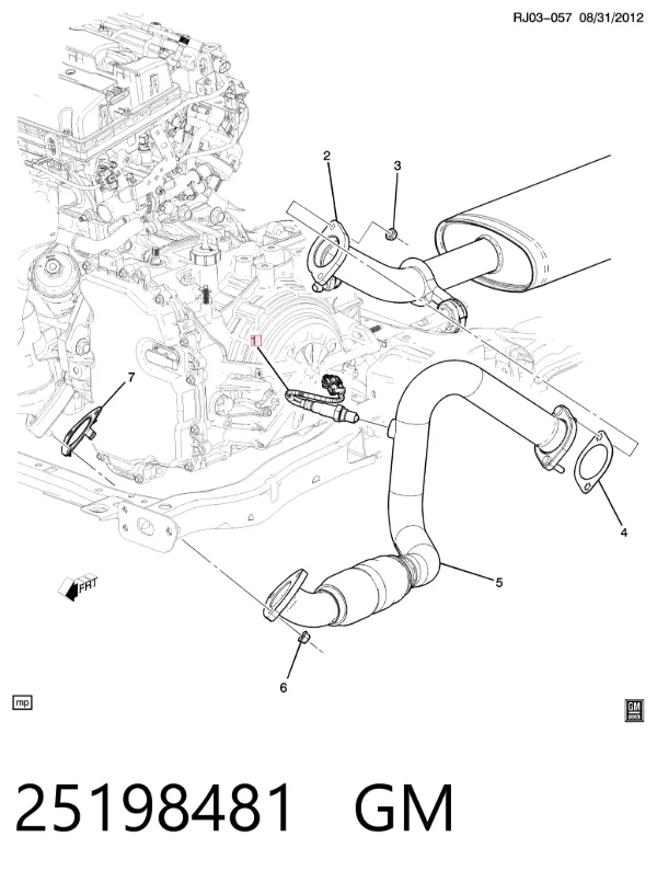 Sonda lambda czujnik tlenu po katalizatorze 25198481 General Motors