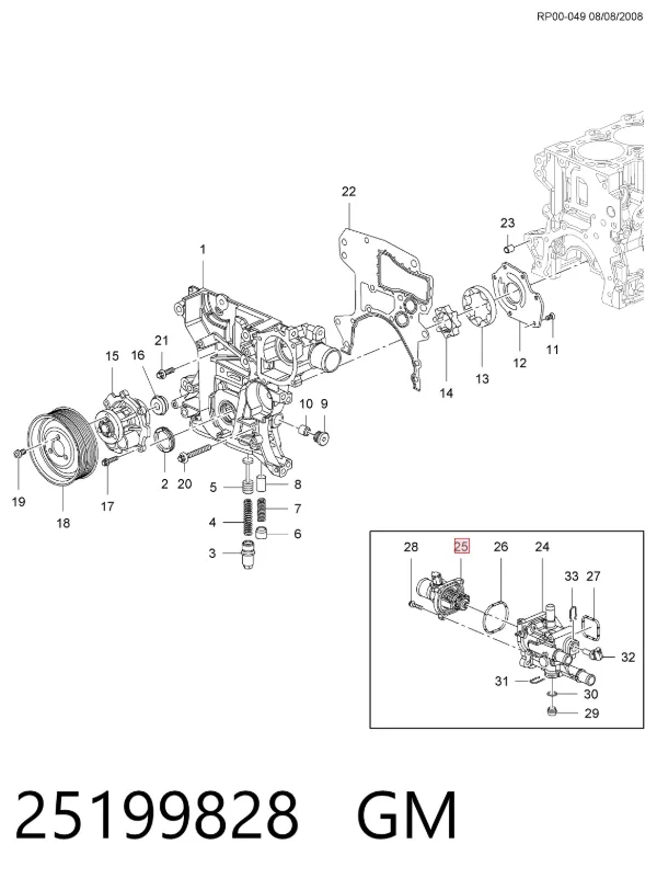 Termostat 25199828 General Motors