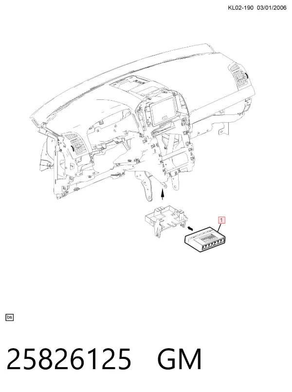 Blok komfortu 25826125 General Motors
