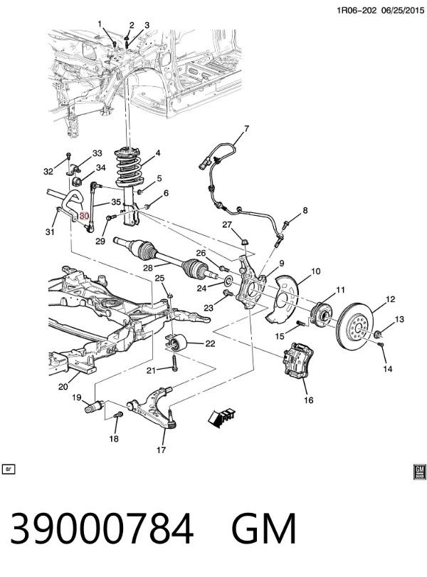 Stabilizator przedni Opel Astra K