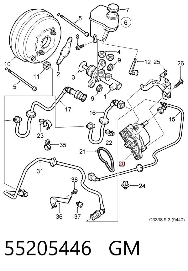 Pompa podciśnienia Opel Astra H