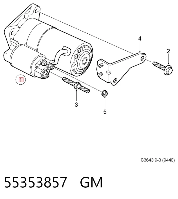 Rozrusznik 55353857 General Motors