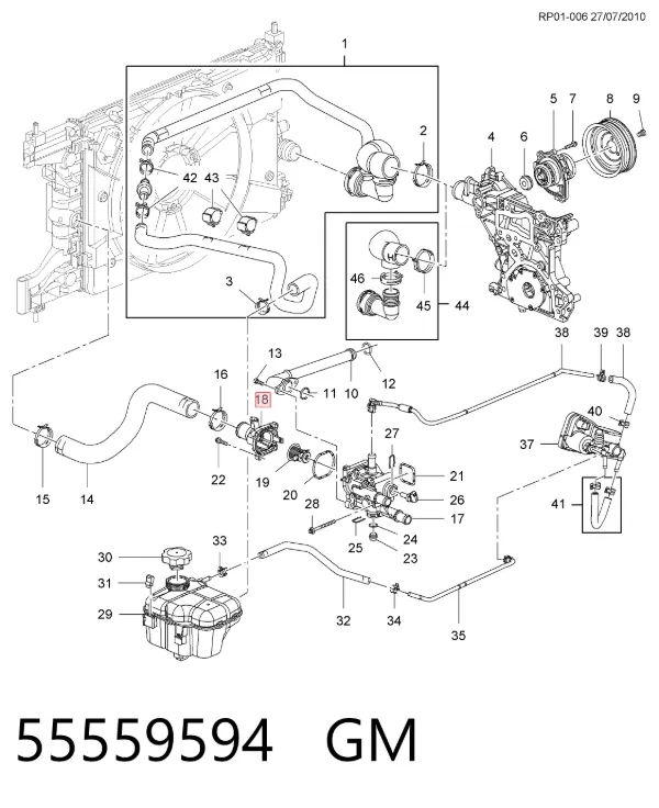 Termostat 55559594 General Motors
