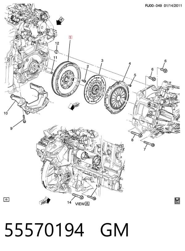 Koło zamachowe silnika Chevrolet Aveo III