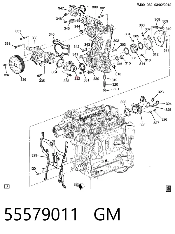 Termostat 55579011 General Motors
