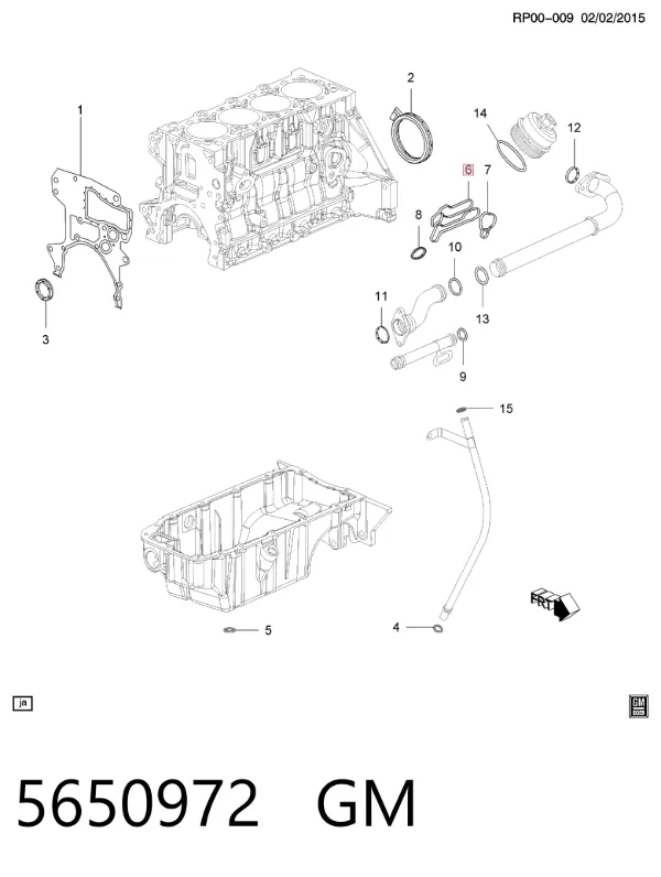 Uszczelka adaptera filtra oleju 5650972 General Motors