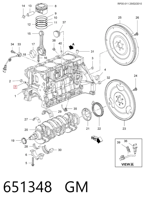 Zawór ograniczаnia ciśnienia oleju w głowicy cylindrów 651348 General Motors
