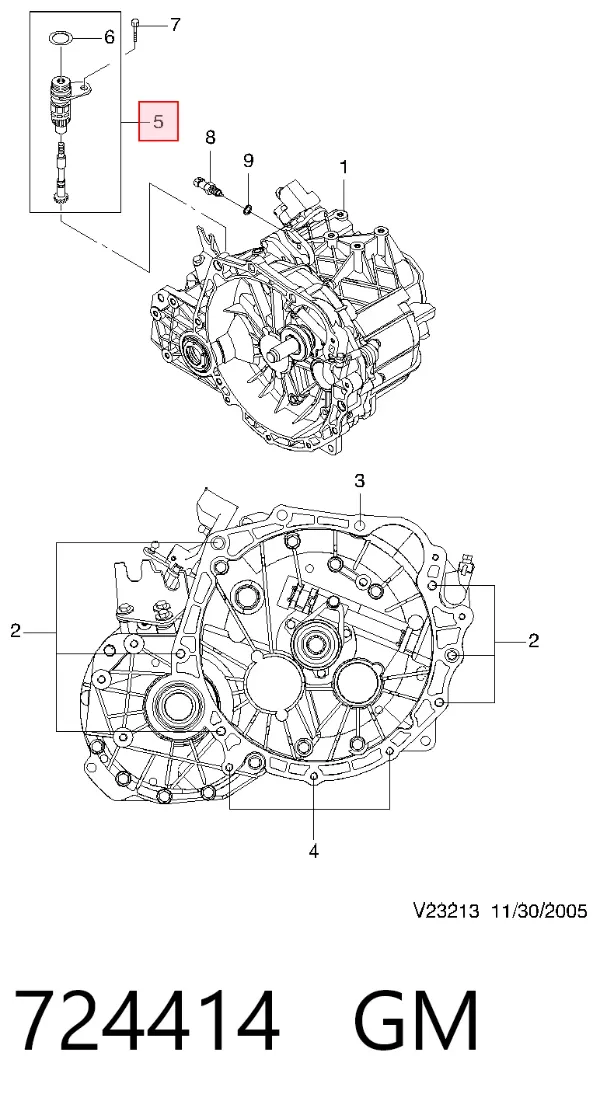 Koło zębate prędkościomierza napędzane 724414 General Motors