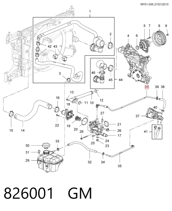 Przewód (króciec) ogrzewania przepustnicy 826001 General Motors