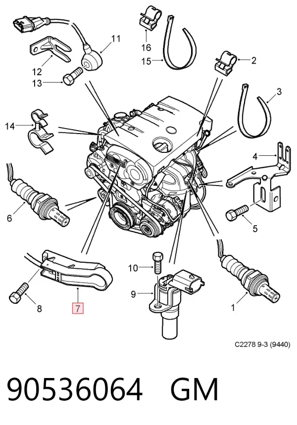 Czujnik położenia wałka rozrządu 90536064 General Motors