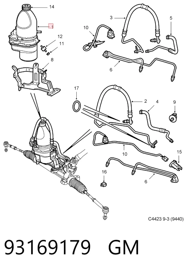 Pompa wspomagania hydraulicznego kierownicy 93169179 General Motors