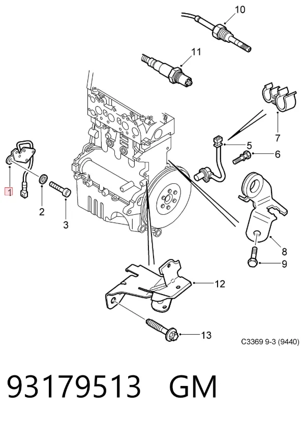 Czujnik położenia wałka rozrządu 93179513 General Motors