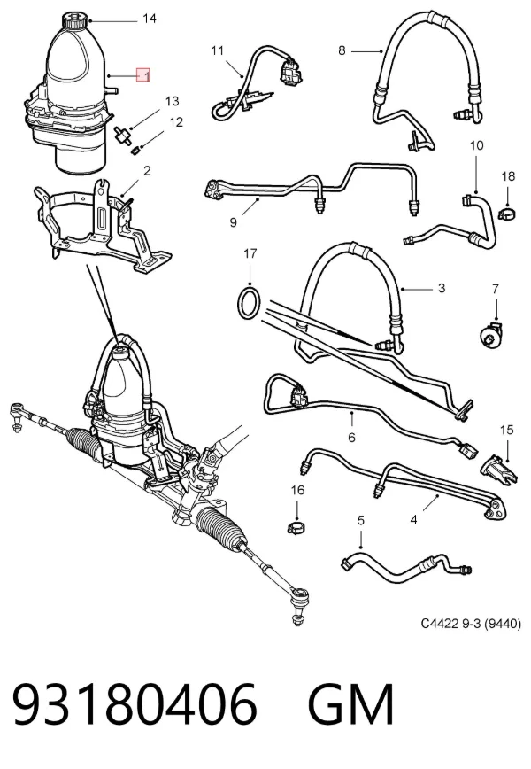 Pompa wspomagania hydraulicznego kierownicy 93180406 General Motors