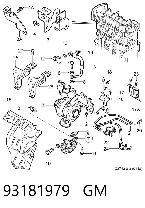 Turbina 93181979 General Motors