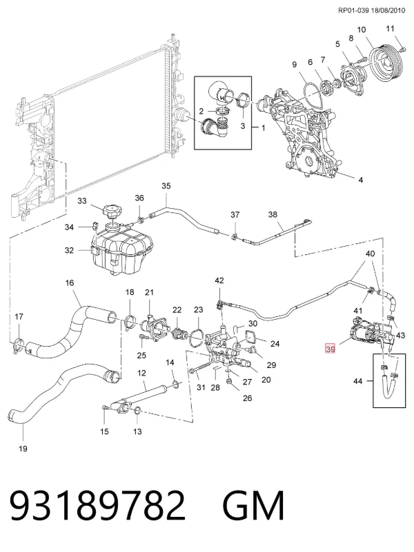 Przepustnica, komplet 93189782 General Motors