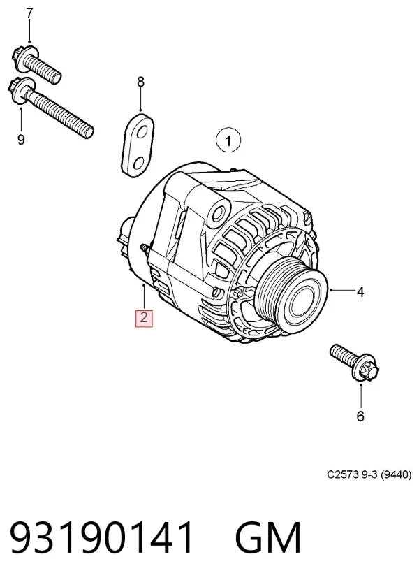 Regulator alternatora (przekaźnik ładowania) 93190141 General Motors