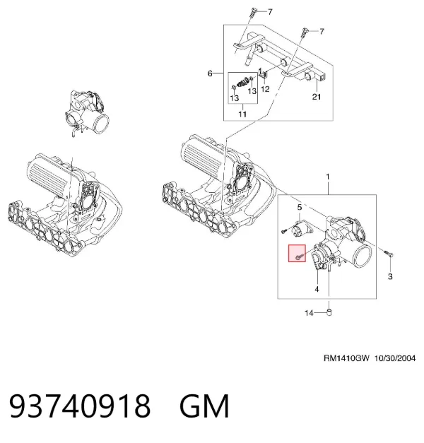 Regulator biegu jałowego 93740918 General Motors